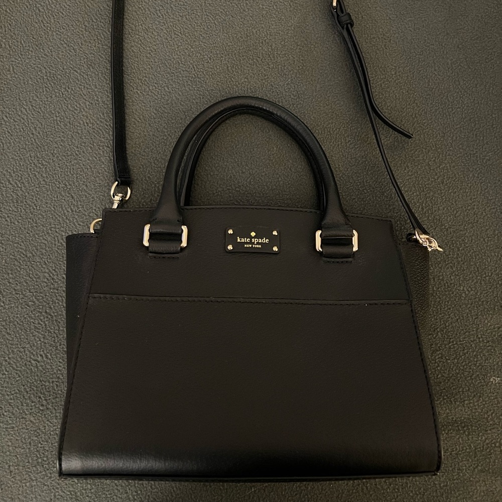Kate Spade Black Leather Handbag NEVER USED